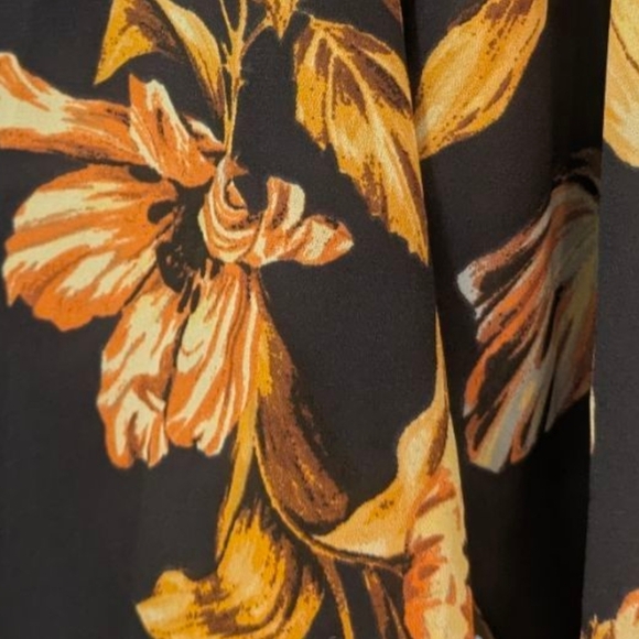 Babaton Murphy Floral Blouse XS | Navy Long Sleeve Fitted Top Aritzia - Picture 4 of 9